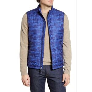 Peter Millar Hyperlight Camo Quilted
Performance Vest In Blue Size L